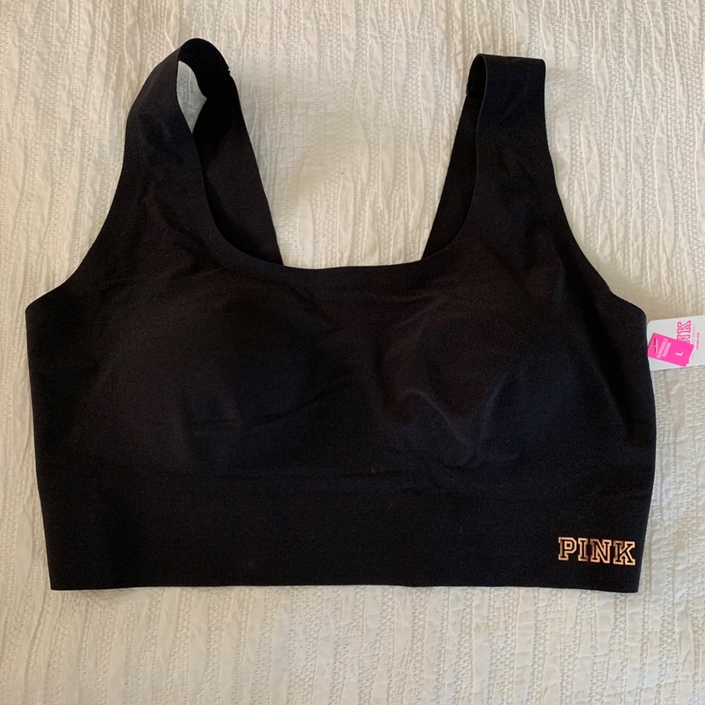 Victoria’s Secret PINK bra. NWT. Black size large.